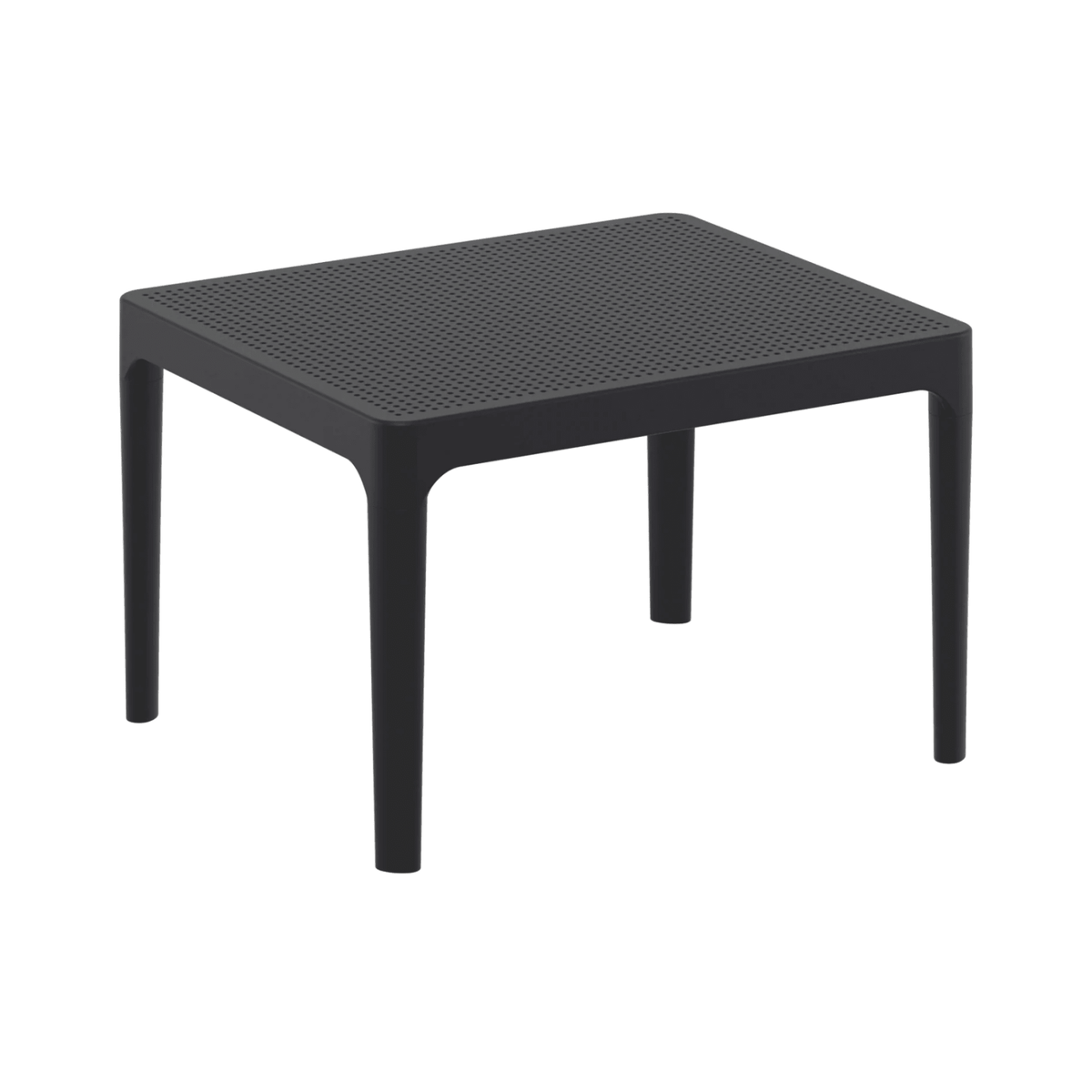 Siesta Sky 60x50cm Side Table - Black - Commercial Grade - Lume Outdoor Living
