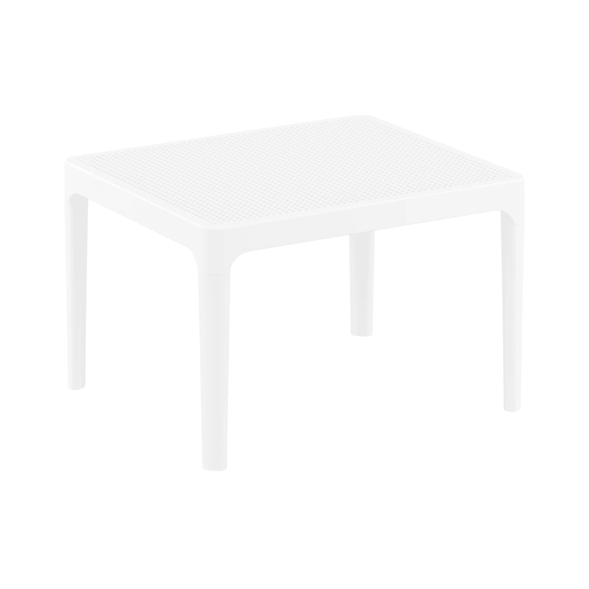 Siesta Sky 60x50cm Side Table - White - Commercial Grade - Lume Outdoor Living