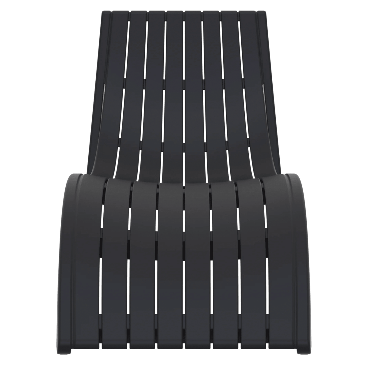 Siesta Slim Sunlounge - Black - Commercial Grade - Lume Outdoor Living
