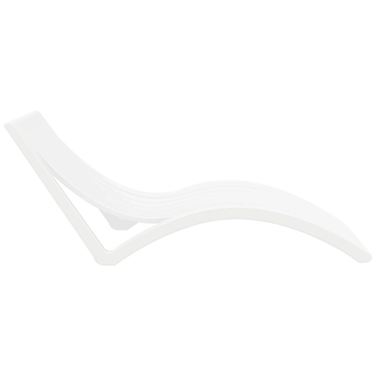 Siesta Slim Sunlounge - White - Commercial Grade - Lume Outdoor Living