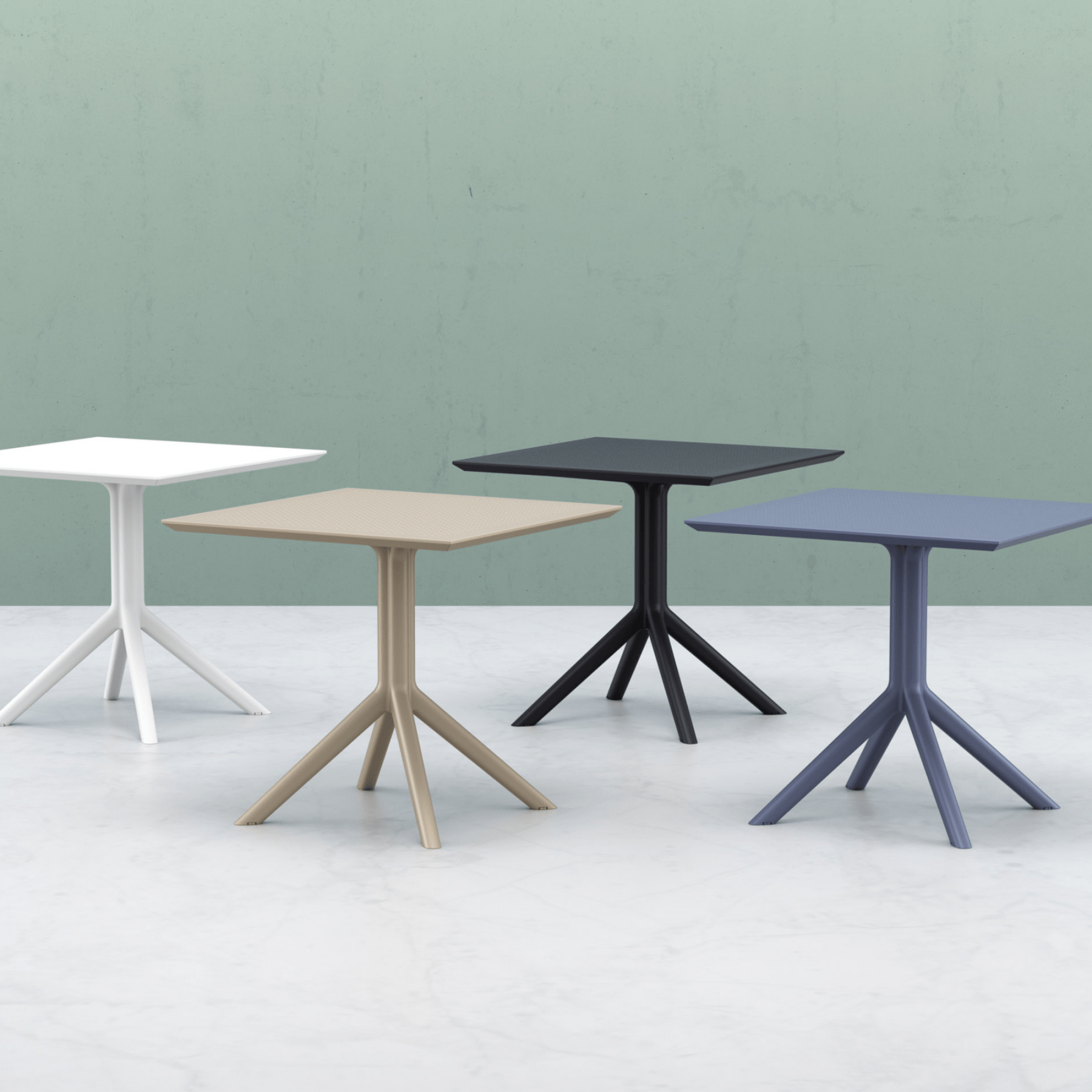 Sky 80cm square outdoor dining table - multiple colour options - Lume Outdoor Living