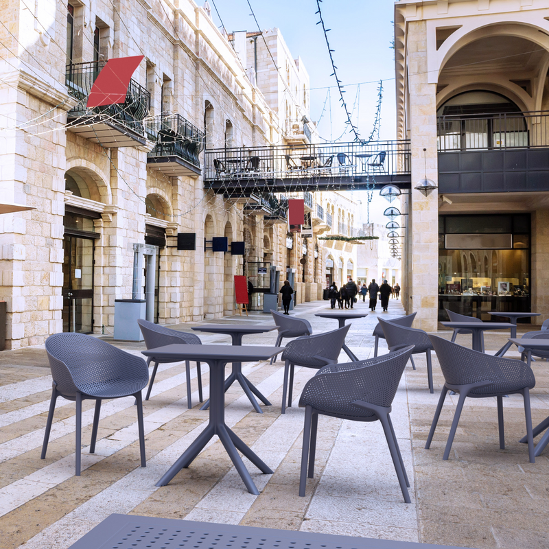 Sky 70cm square outdoor dining table - multiple colour options