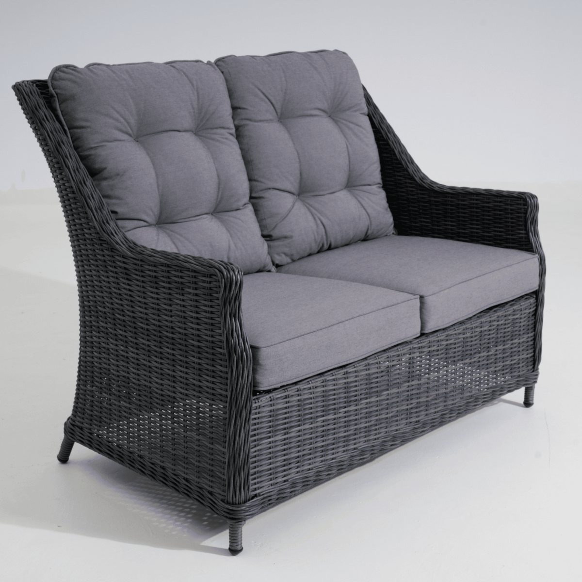 Swiss 4pce Lounge Setting with 2-seater - Castle Grey - Lume Outdoor Living