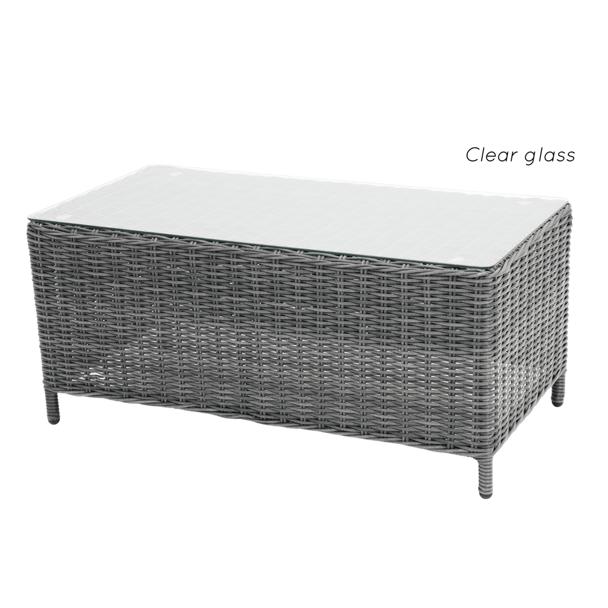 Swiss 4pce Lounge Setting with 3-seater - Castle Grey - Lume Outdoor Living