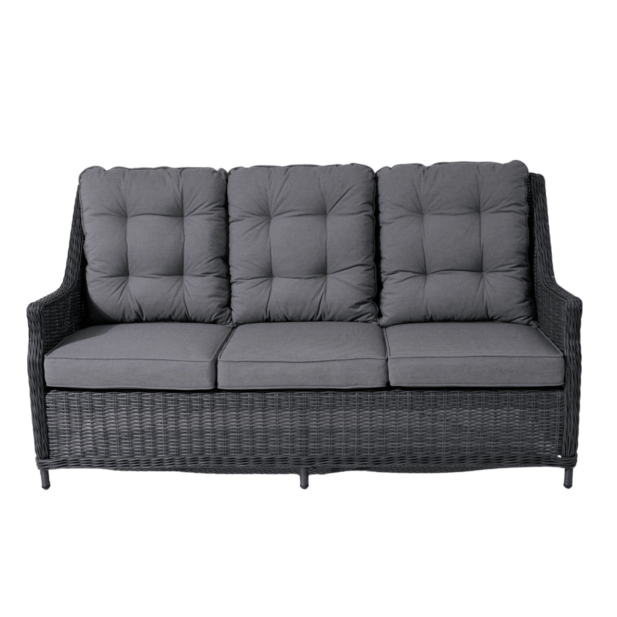 Swiss 4pce Lounge Setting with 3-seater - Castle Grey - Lume Outdoor Living