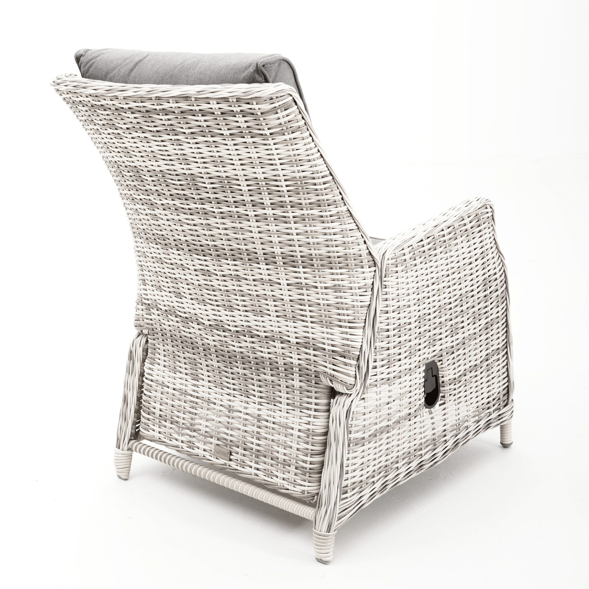 Swiss 6pce Outdoor Lounge Dining Wicker Set with Recliners - Zen White
