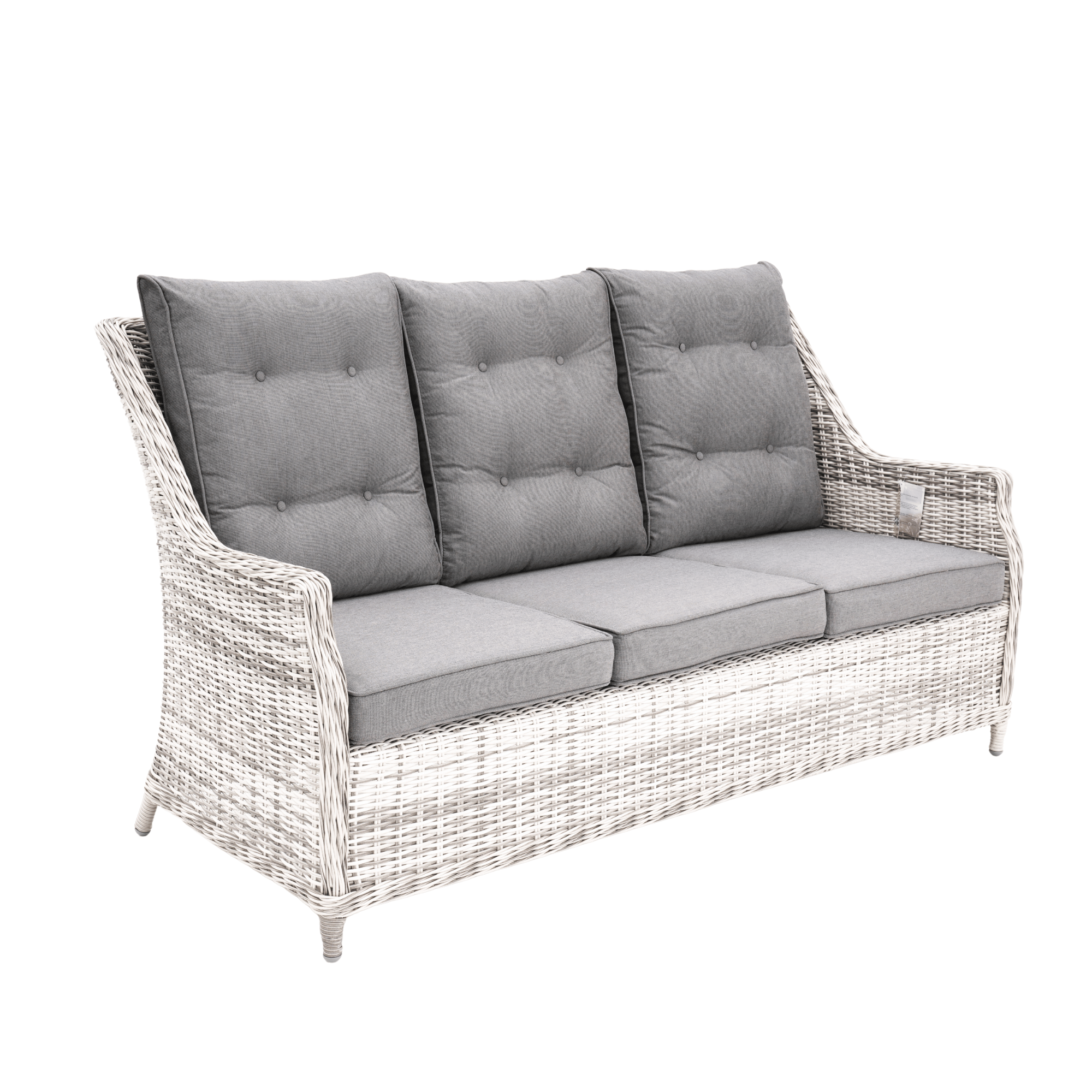 Swiss 6pce Outdoor Lounge Dining Wicker Set with Recliners - Zen White