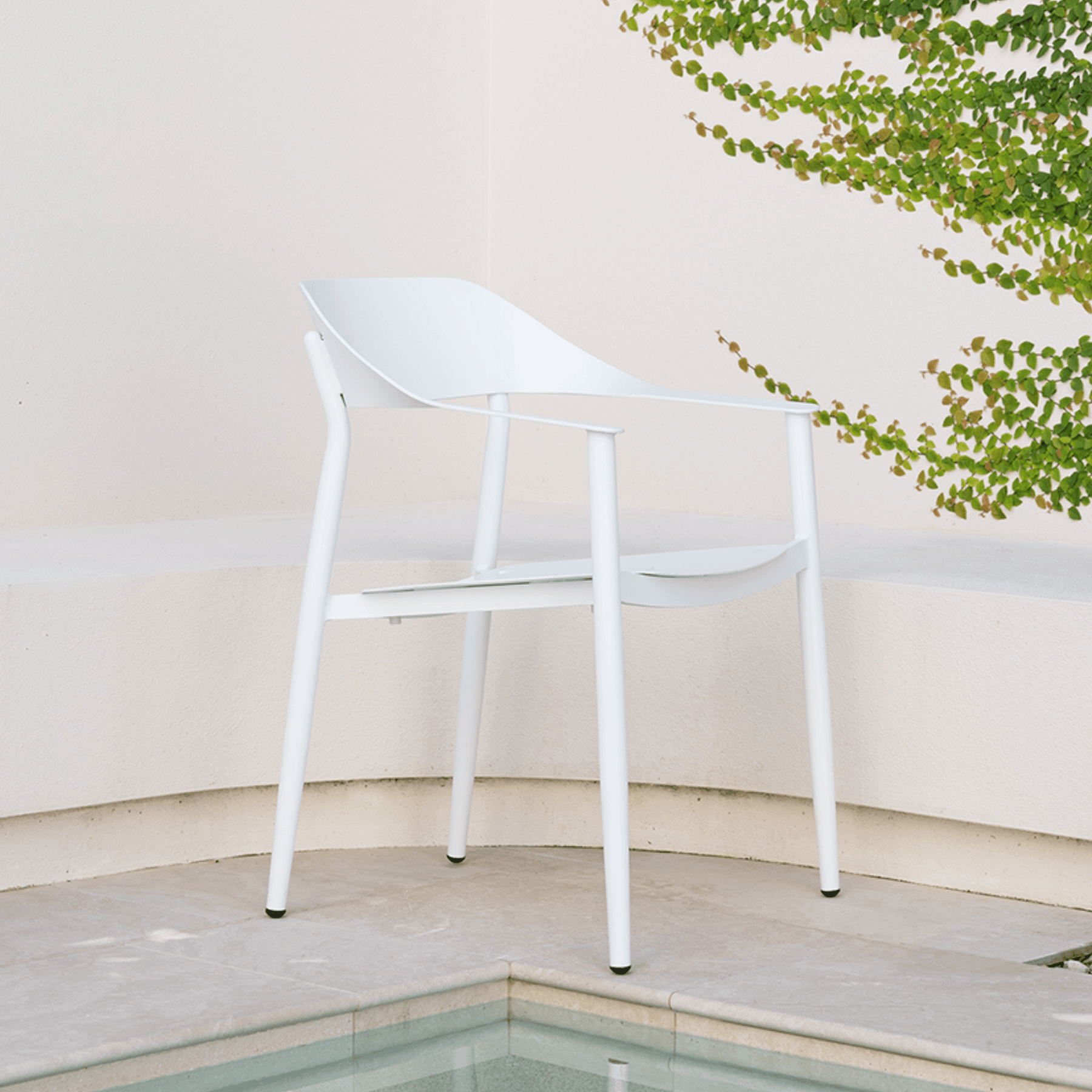 Tala Outdoor Dining Chair White - Lume Outdoor Living