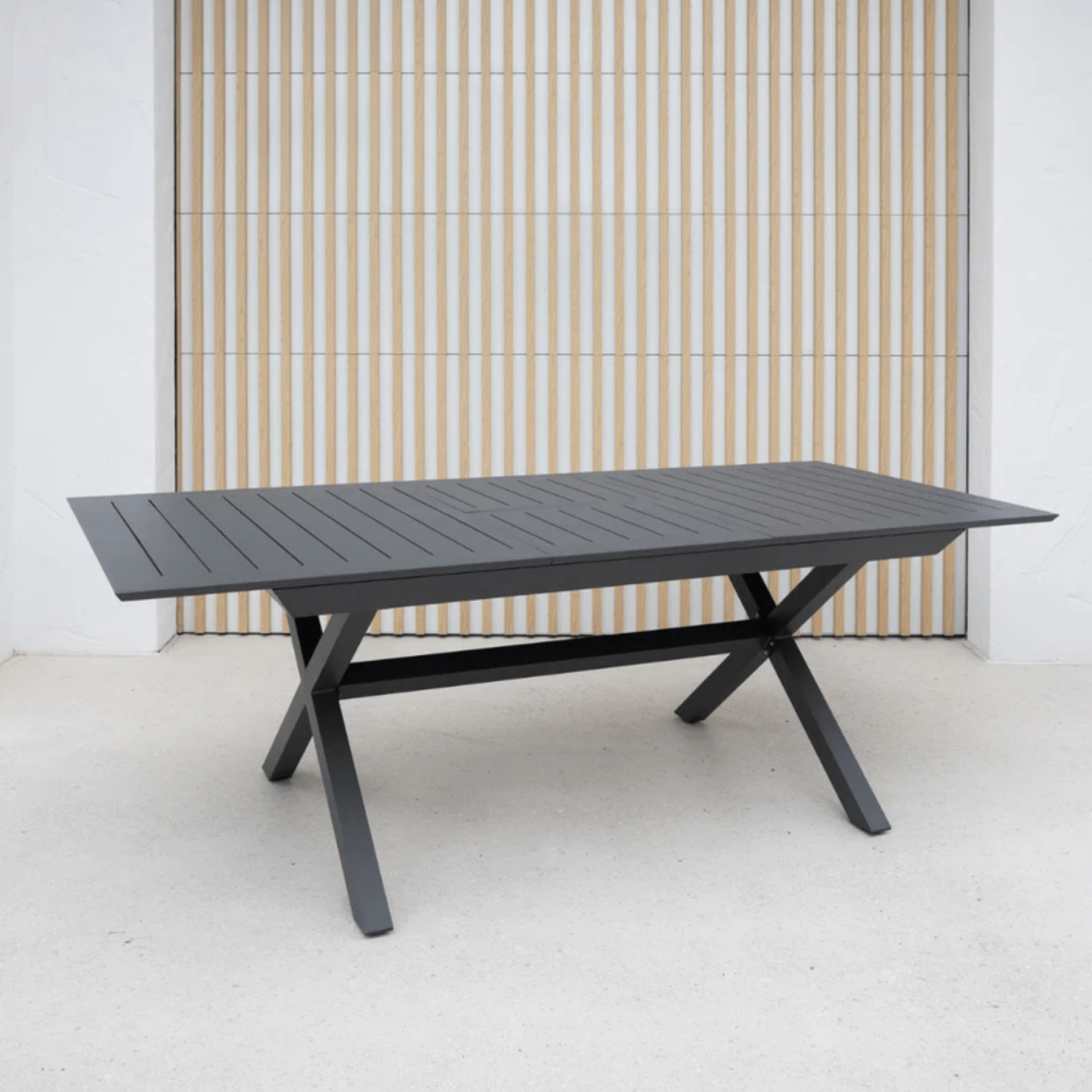 Tango Extendable Outdoor Dining Table - charcoal - Lume Outdoor Living