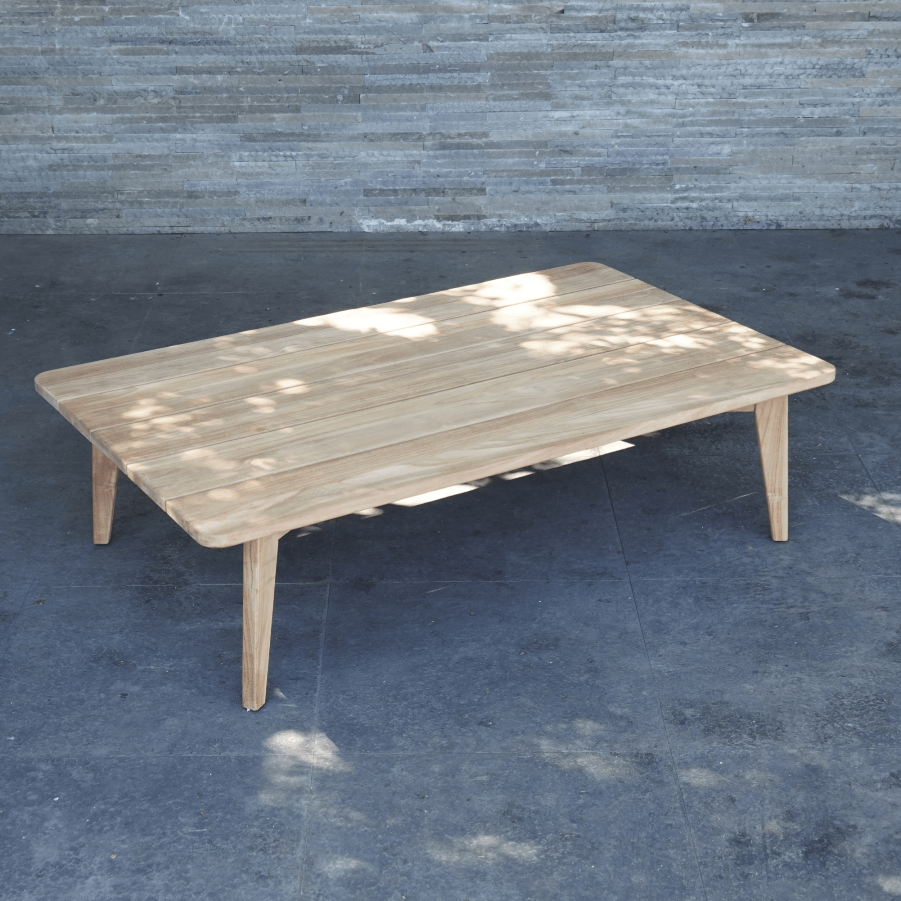 Toulon teak large outdoor coffee table 140 x 85cm - Lume Outdoor Living