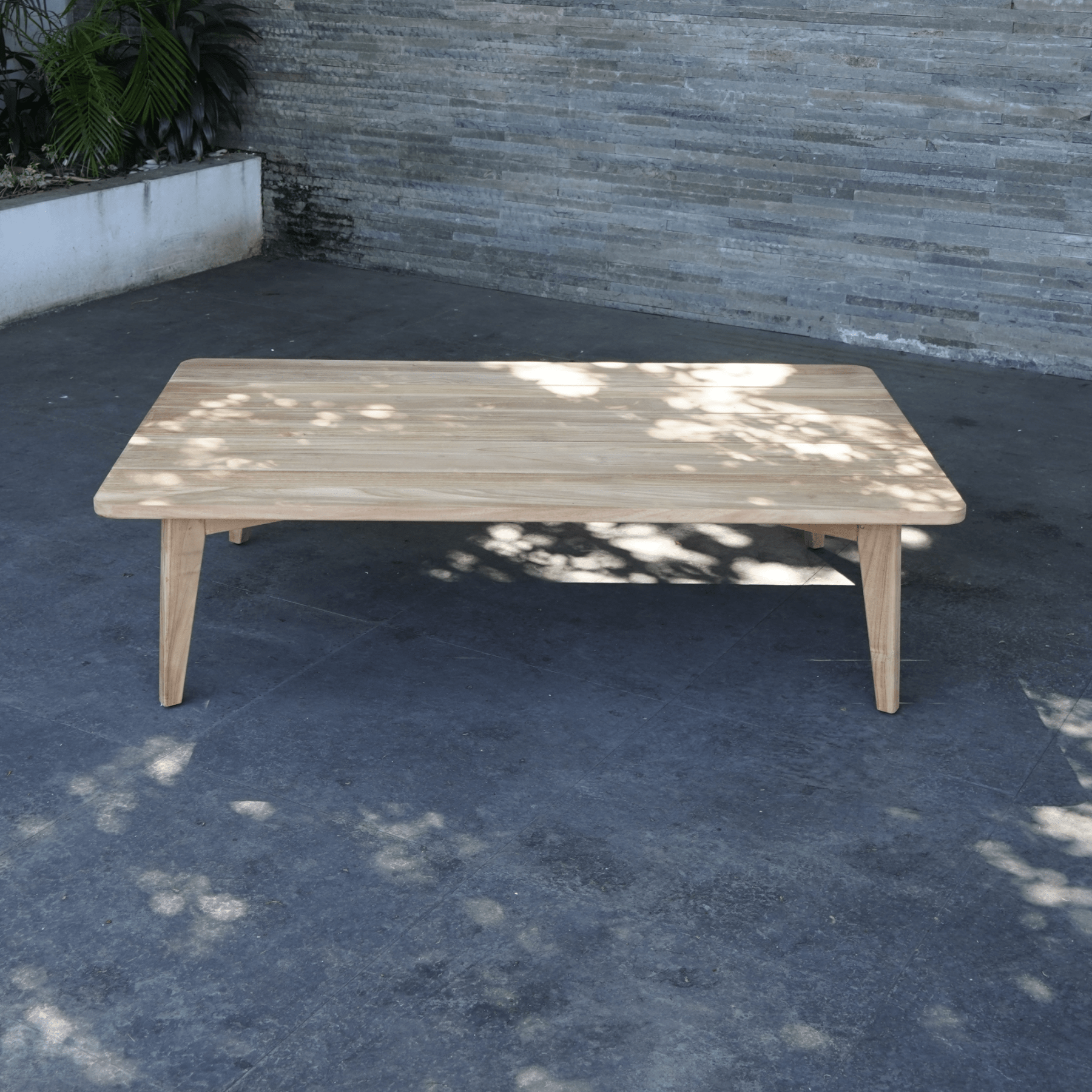 Toulon teak large outdoor coffee table 140 x 85cm - Lume Outdoor Living