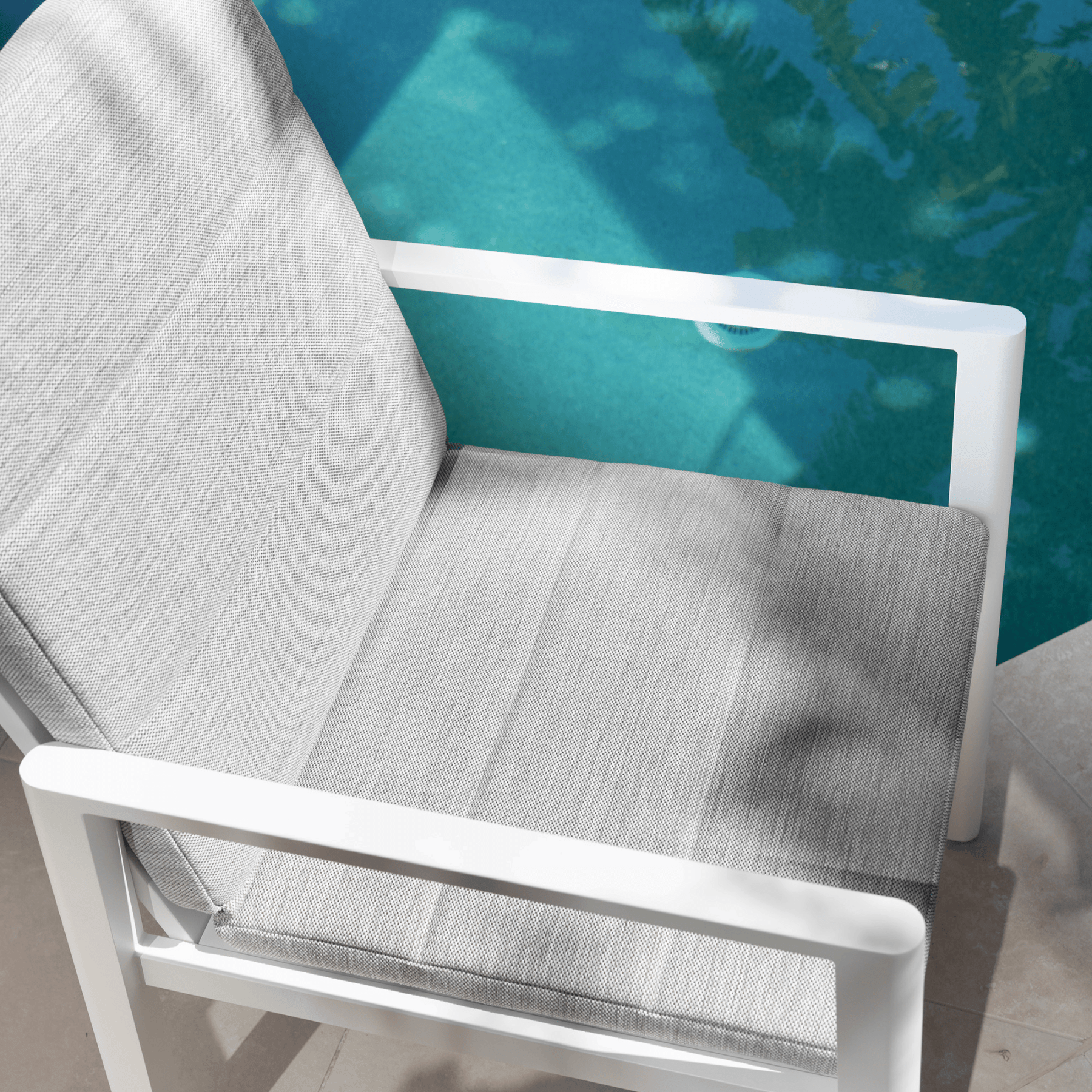 Trend Outdoor Dining Chair - White/Light Grey Fleck - Lume Outdoor Living