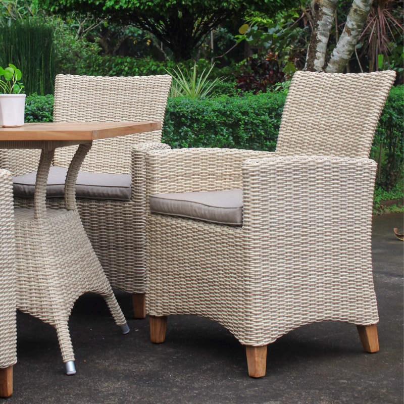 Venice wicker outdoor dining chair