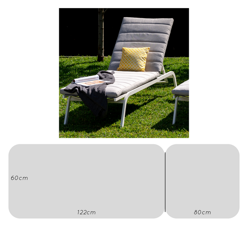 Vienna Sunlounge Cushion for outdoor sunlounge frames