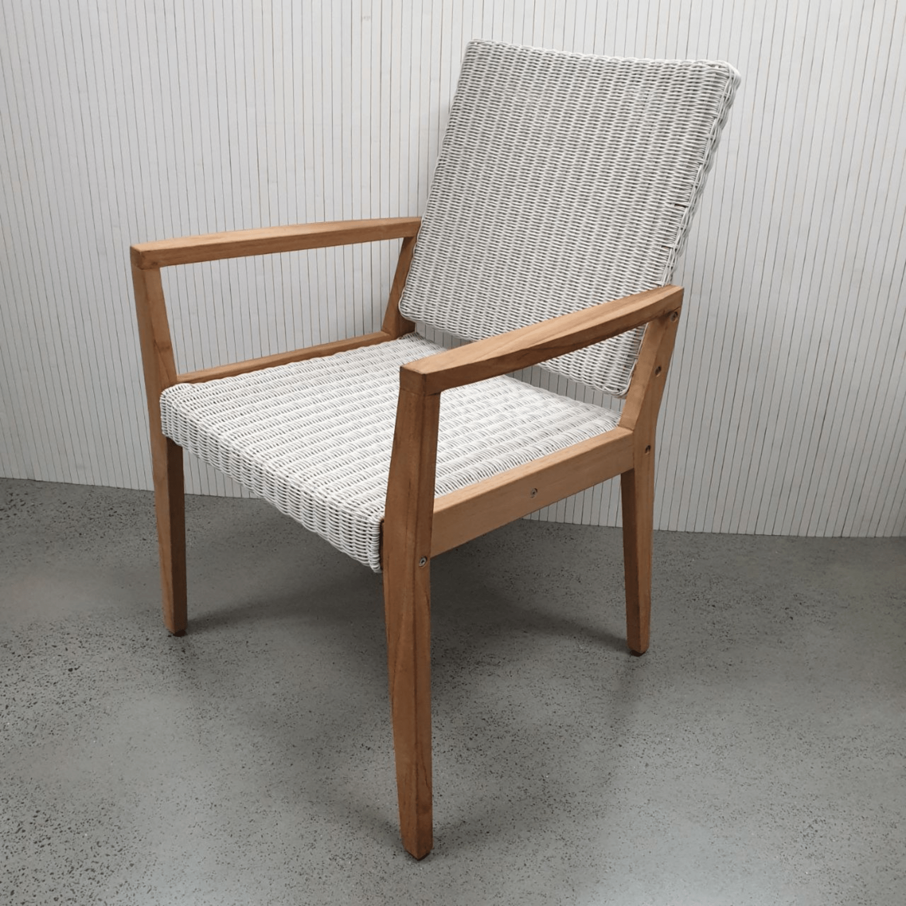 Winton Wicker Outdoor Dining Chair - fantasy white - Lume Outdoor Living