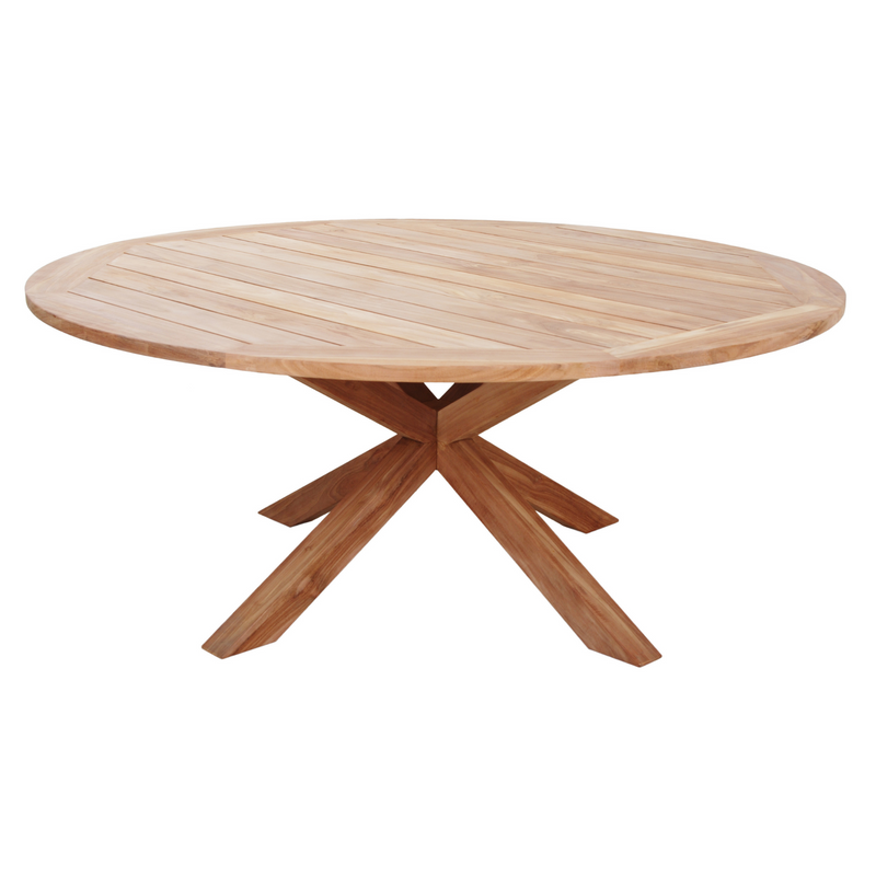 Almere 180cm round teak table