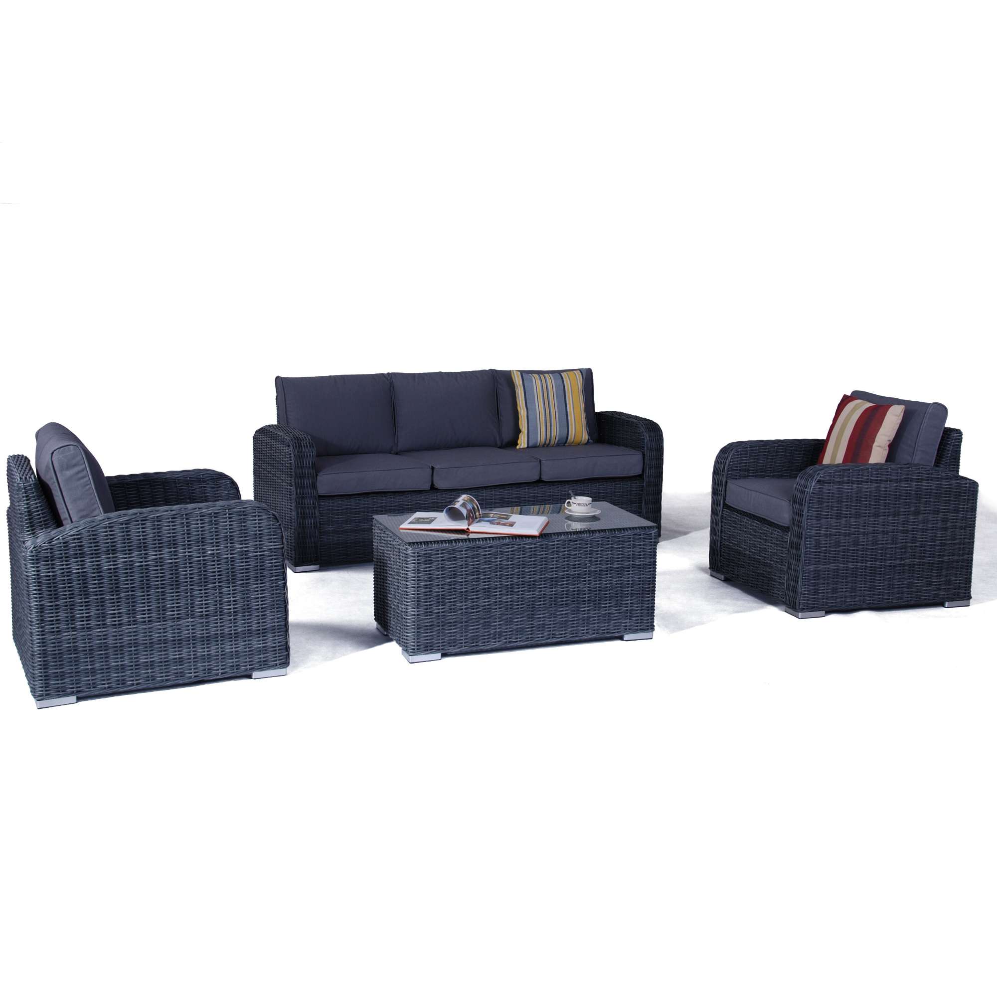 Miami 4pce Outdoor Wicker Lounge