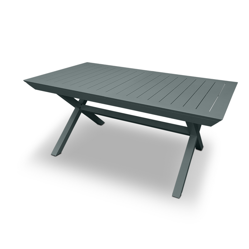 Tango extension table with Chic chairs - charcoal - 7pce or 9pce outdoor dining setting