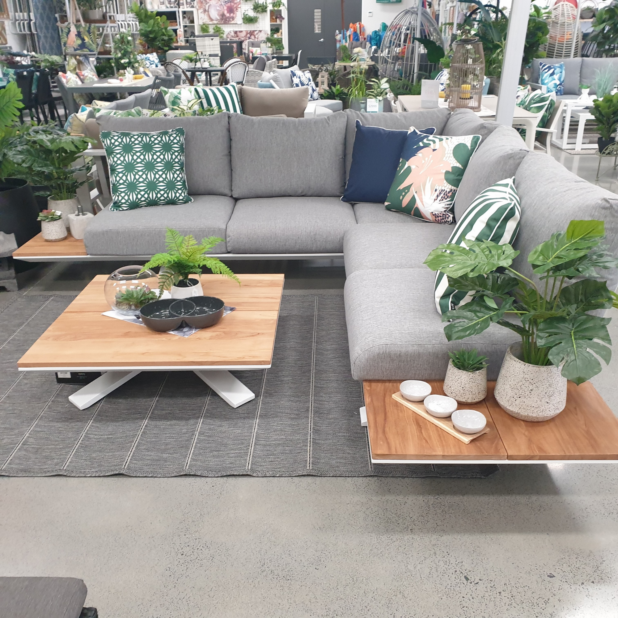 Stockholm 5-person outdoor corner lounge set - white/southend