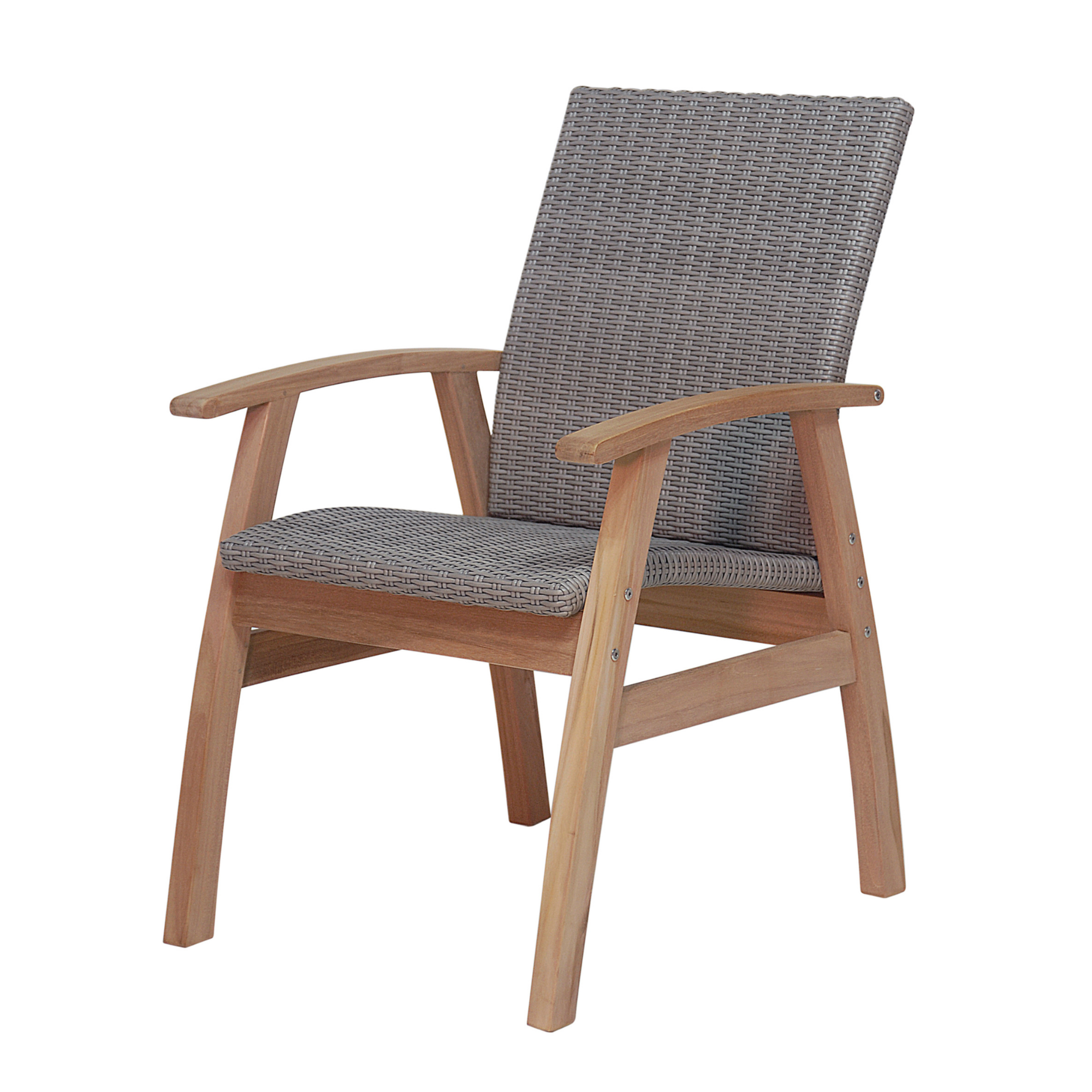 Flinders teak and wicker outdoor dining chair - 3 wicker options