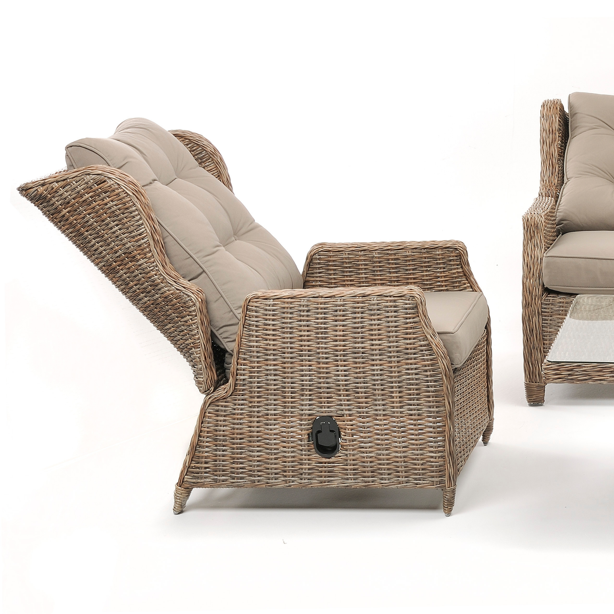 Anglesea Recliner 4pce Outdoor Wicker Lounge Set "Marina"