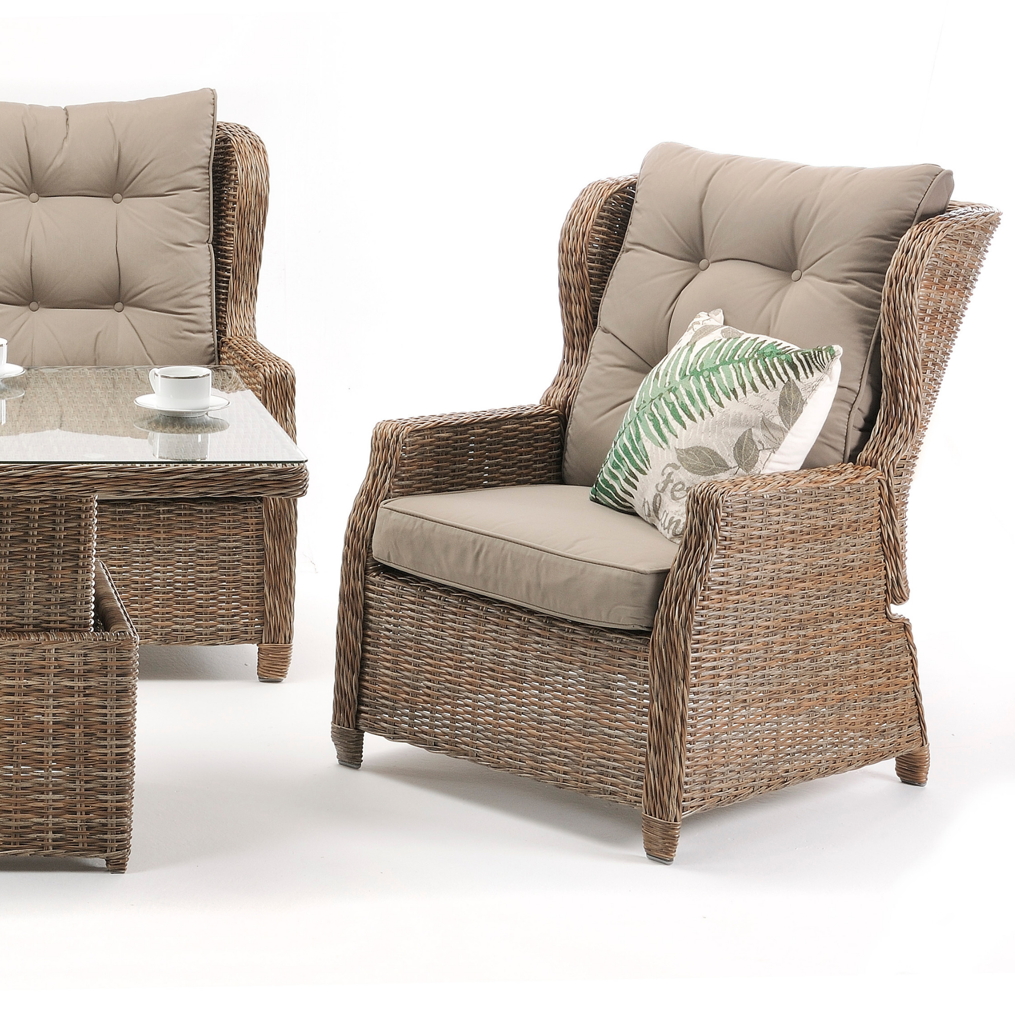 Anglesea Recliner 4pce Outdoor Wicker Lounge Set "Marina"