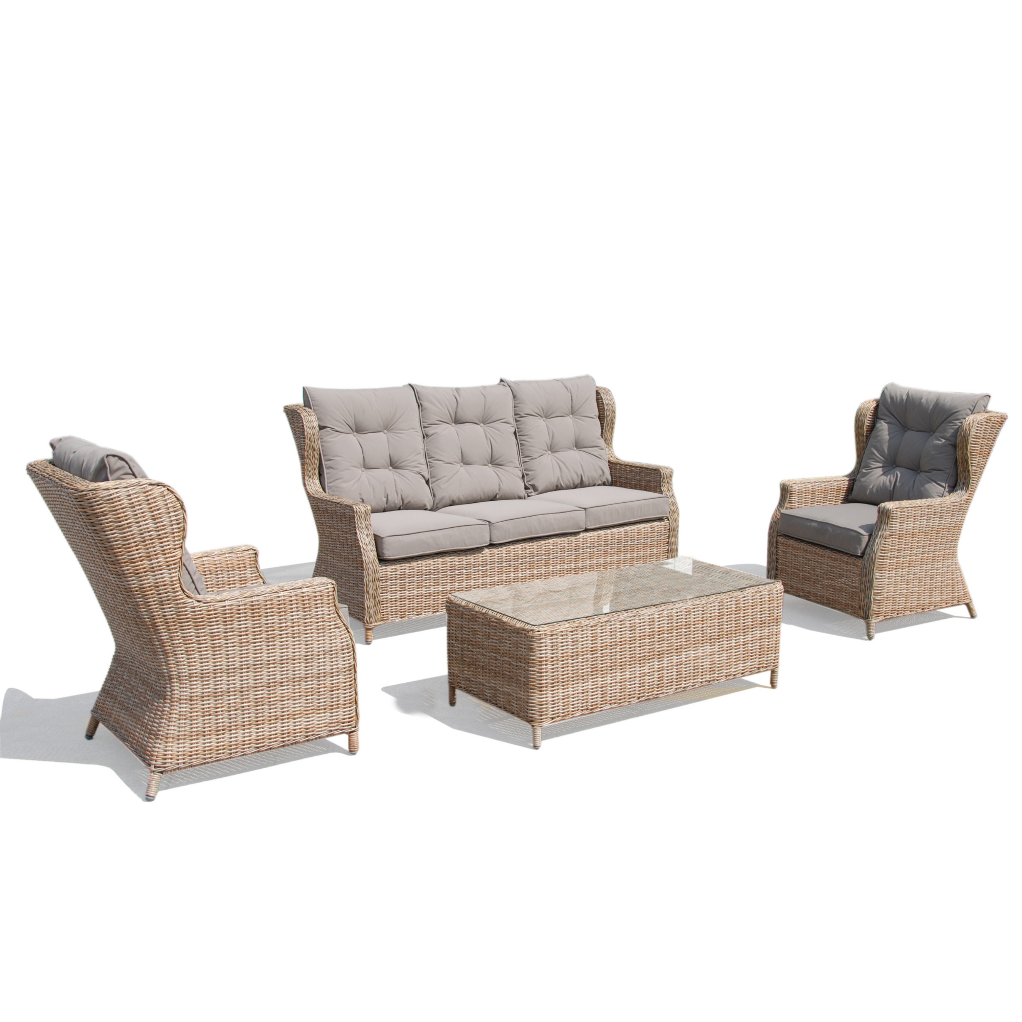 Anglesea 4pce Wicker Outdoor Lounge Set