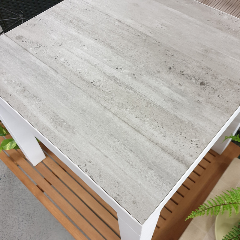 memphis end table 50cm white concrete