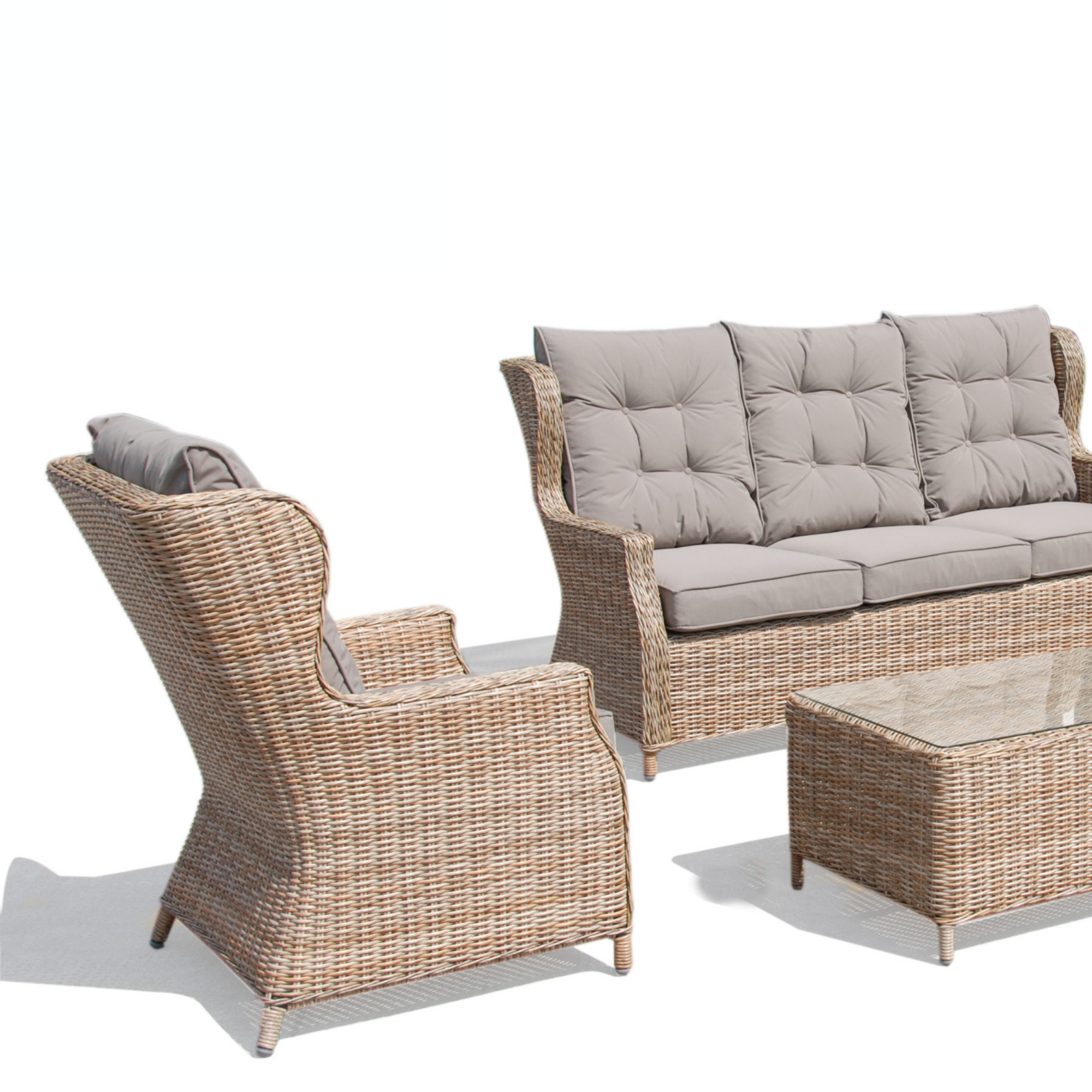 Anglesea 4pce Wicker Outdoor Lounge Set