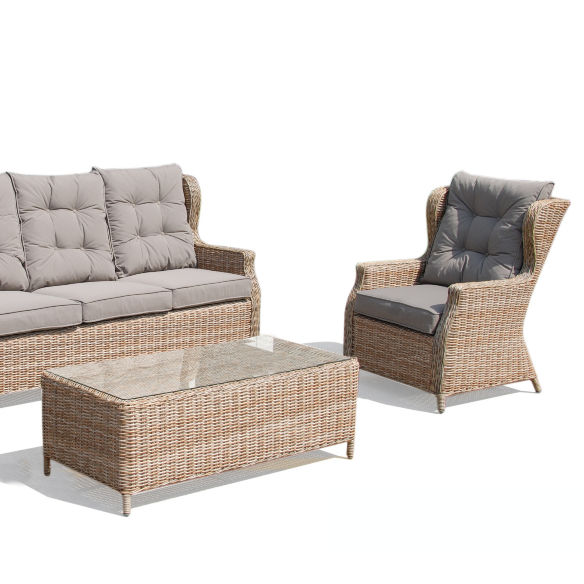 Anglesea 4pce Wicker Outdoor Lounge Set