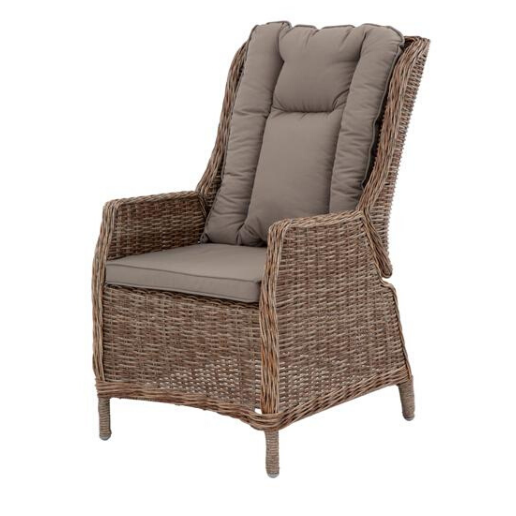 Eldorado wicker recliner with footstool - 5 piece outdoor lounge set