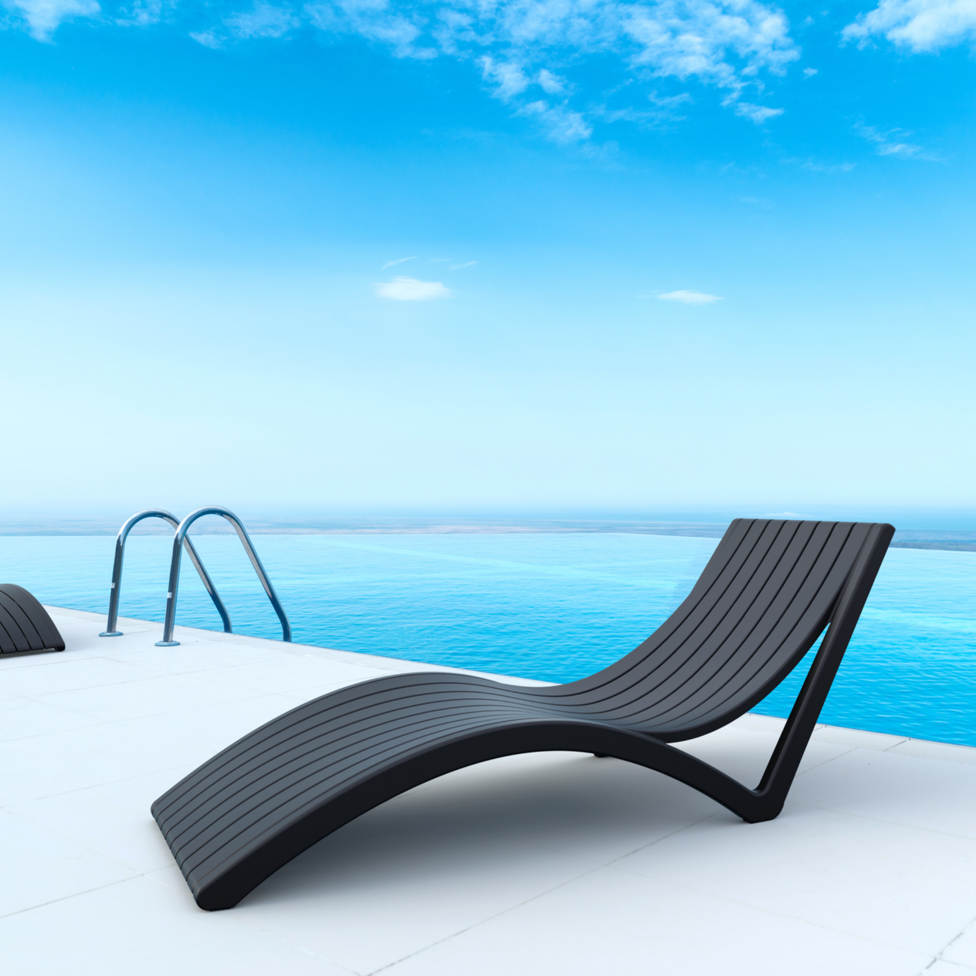 Slim Sunlounge black