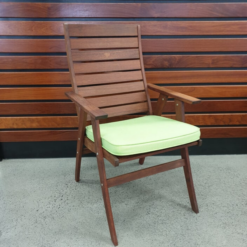 shelta chair pad bright green dobbie