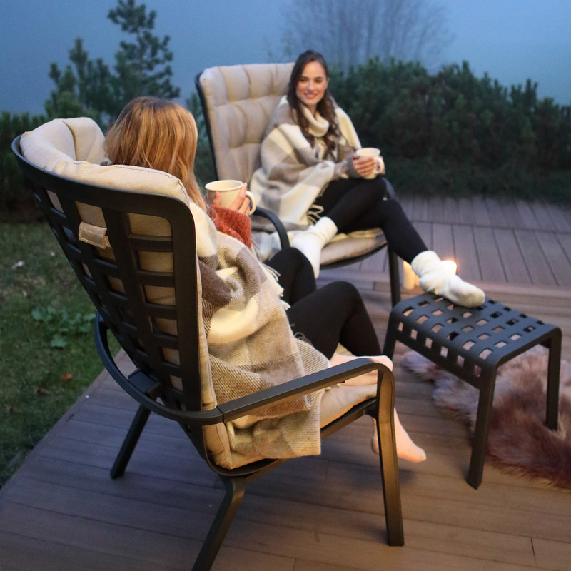 Poggio stool by Nardi - 3 colours - outdoor footstool