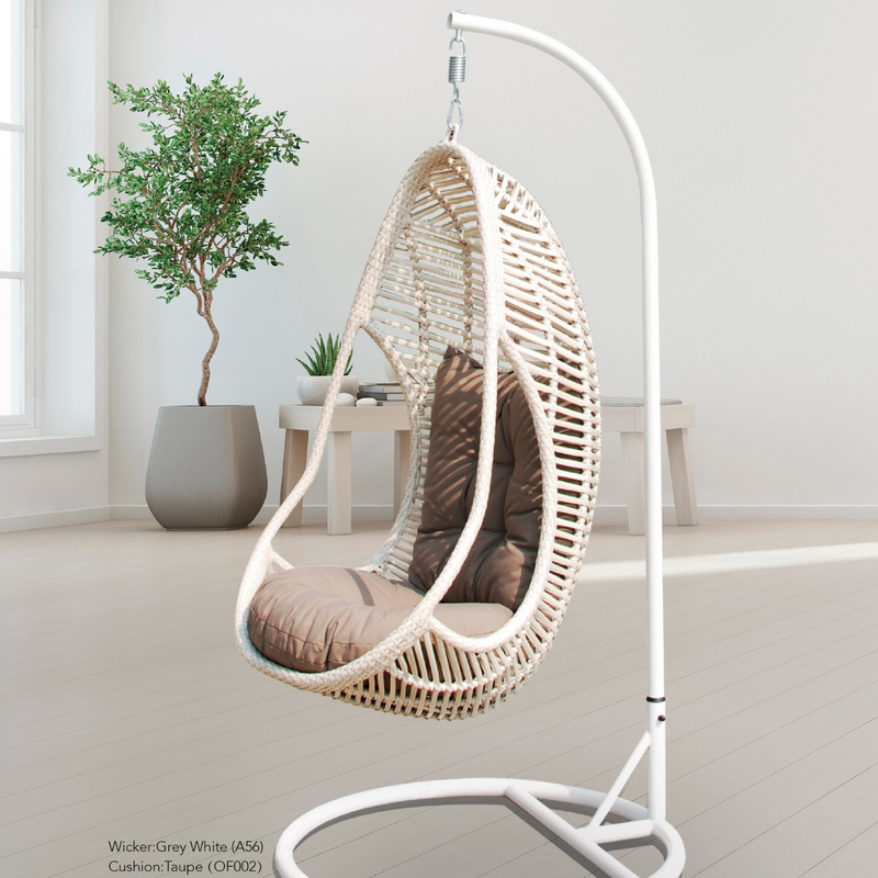 Cici Hanging Egg Chair "Grey-white"
