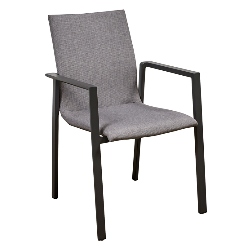 Bronte outdoor dining chair - charcoal