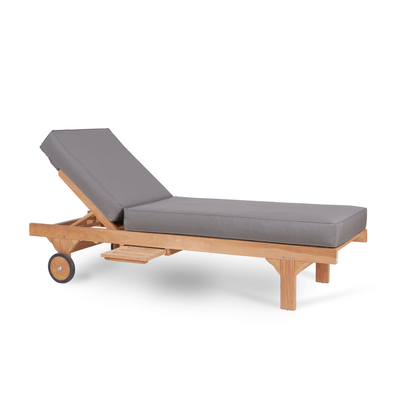 hayman sun lounge with cushion and slide out table