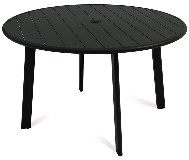 avignon 120cm aluminium table in grey for 4