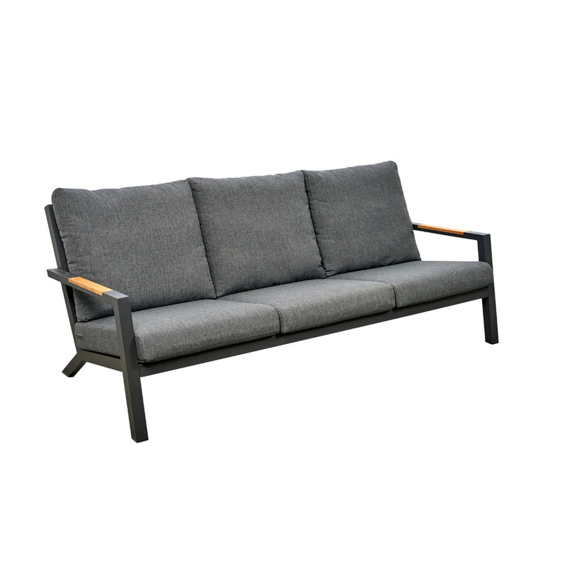 Venus three seater sofa, charcoal frame