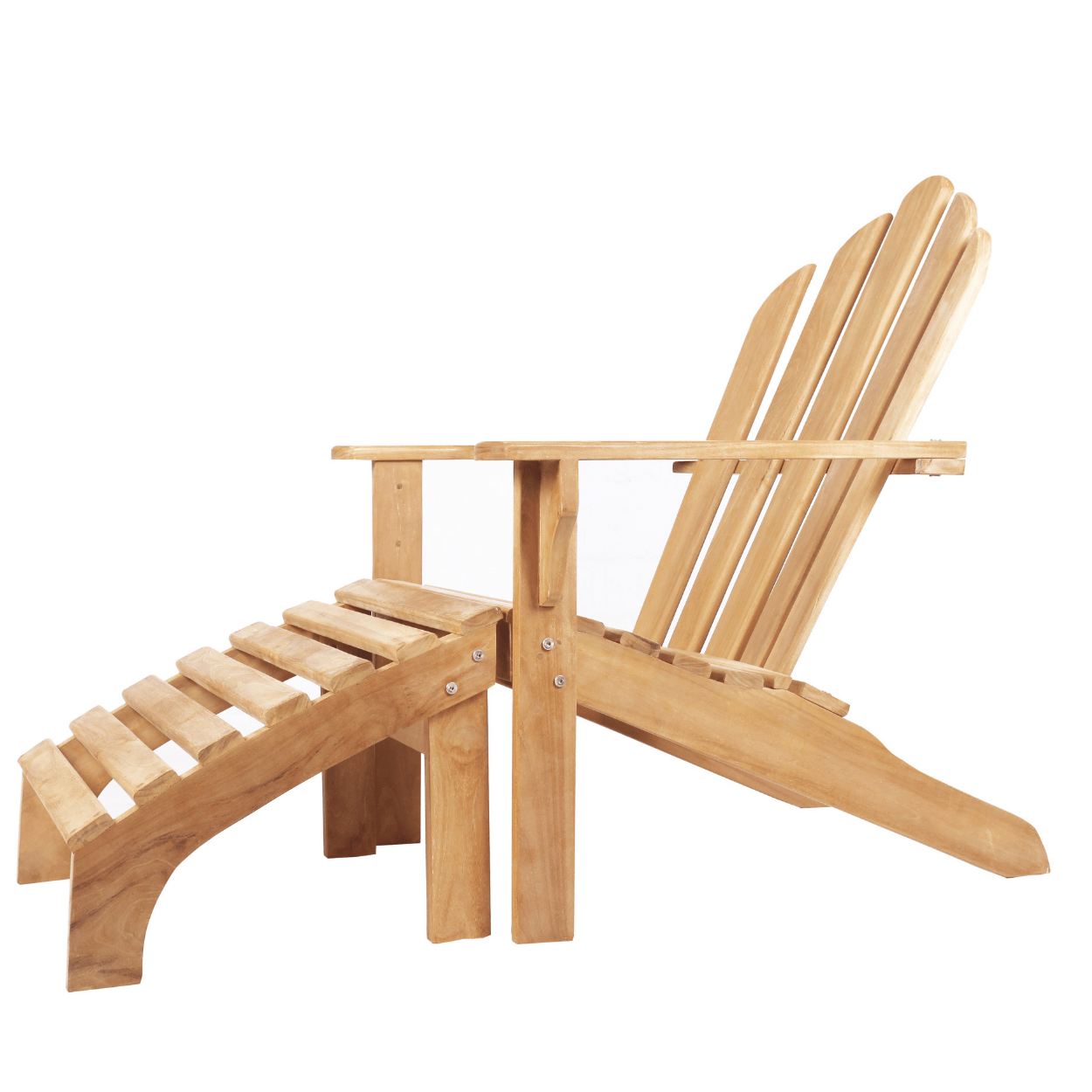 Adirondack Teak Chair + Footstool - Lume Outdoor Living