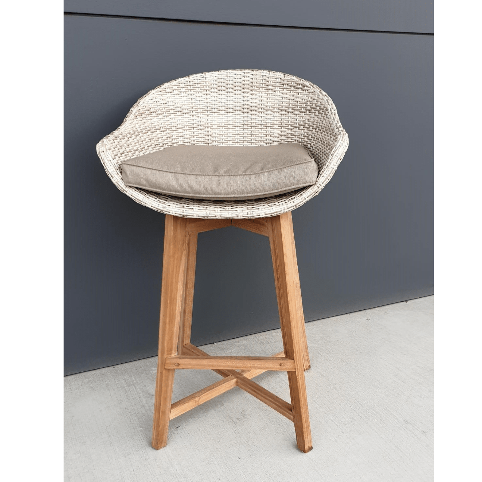 Admiral Wicker Outdoor Bar Chair - Lume Outdoor Living