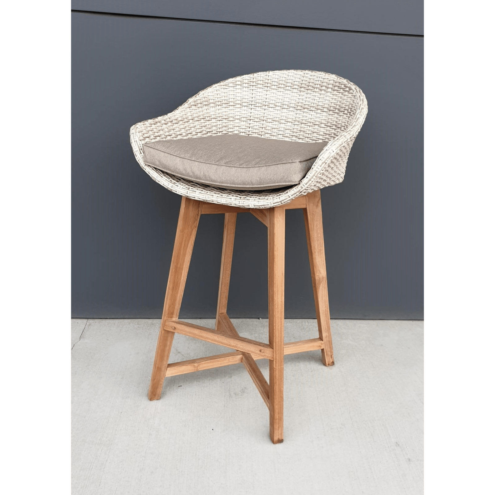 Admiral Wicker Outdoor Bar Chair - Lume Outdoor Living