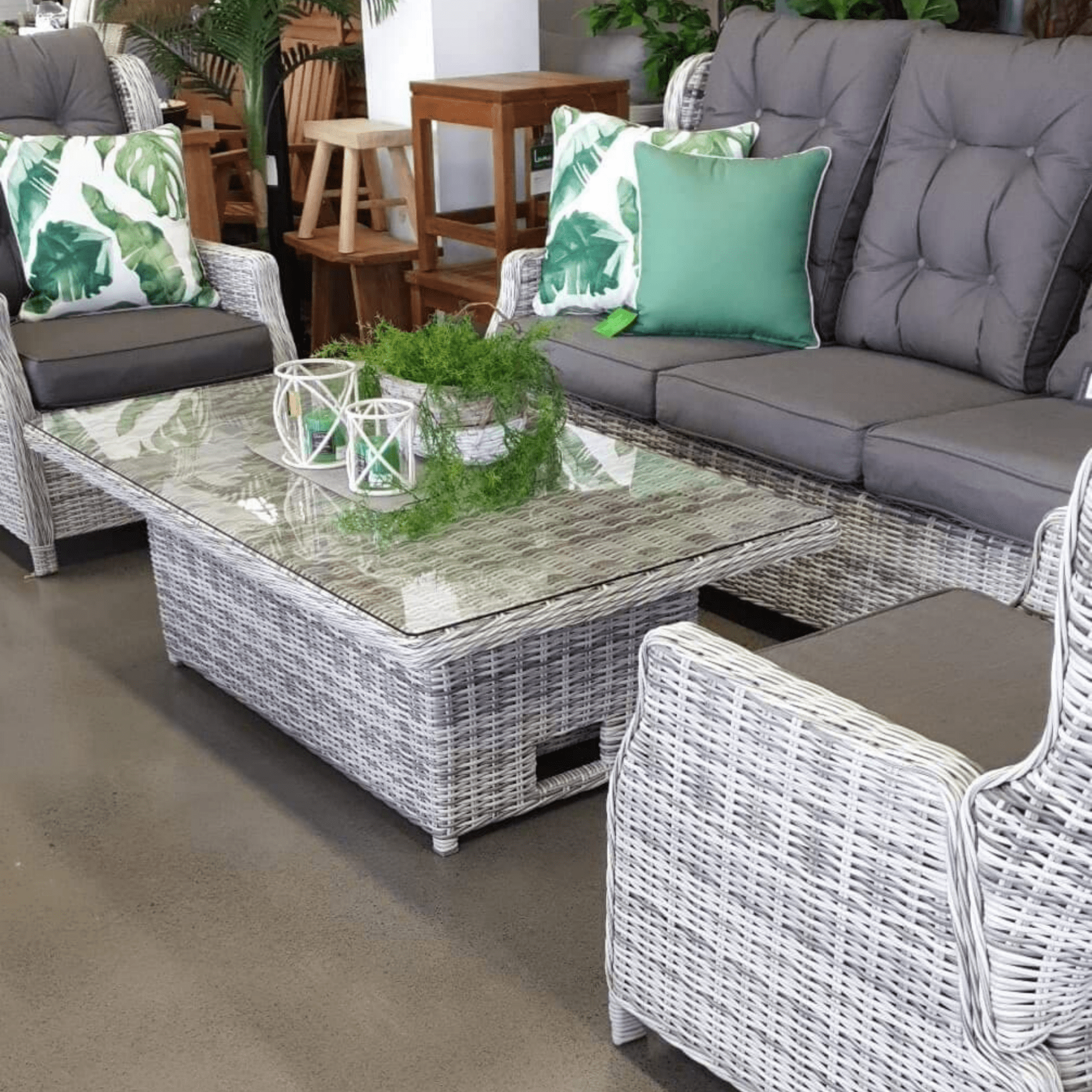 Anglesea Recliner 4pce Outdoor Wicker Lounge Set"Zen White" - Lume Outdoor Living