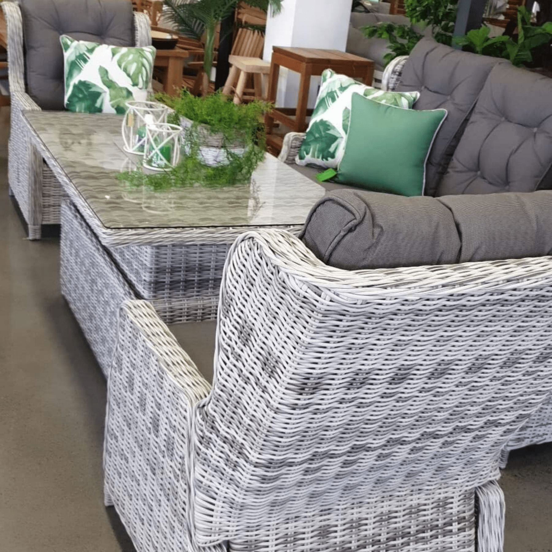 Anglesea Recliner 4pce Outdoor Wicker Lounge Set"Zen White" - Lume Outdoor Living