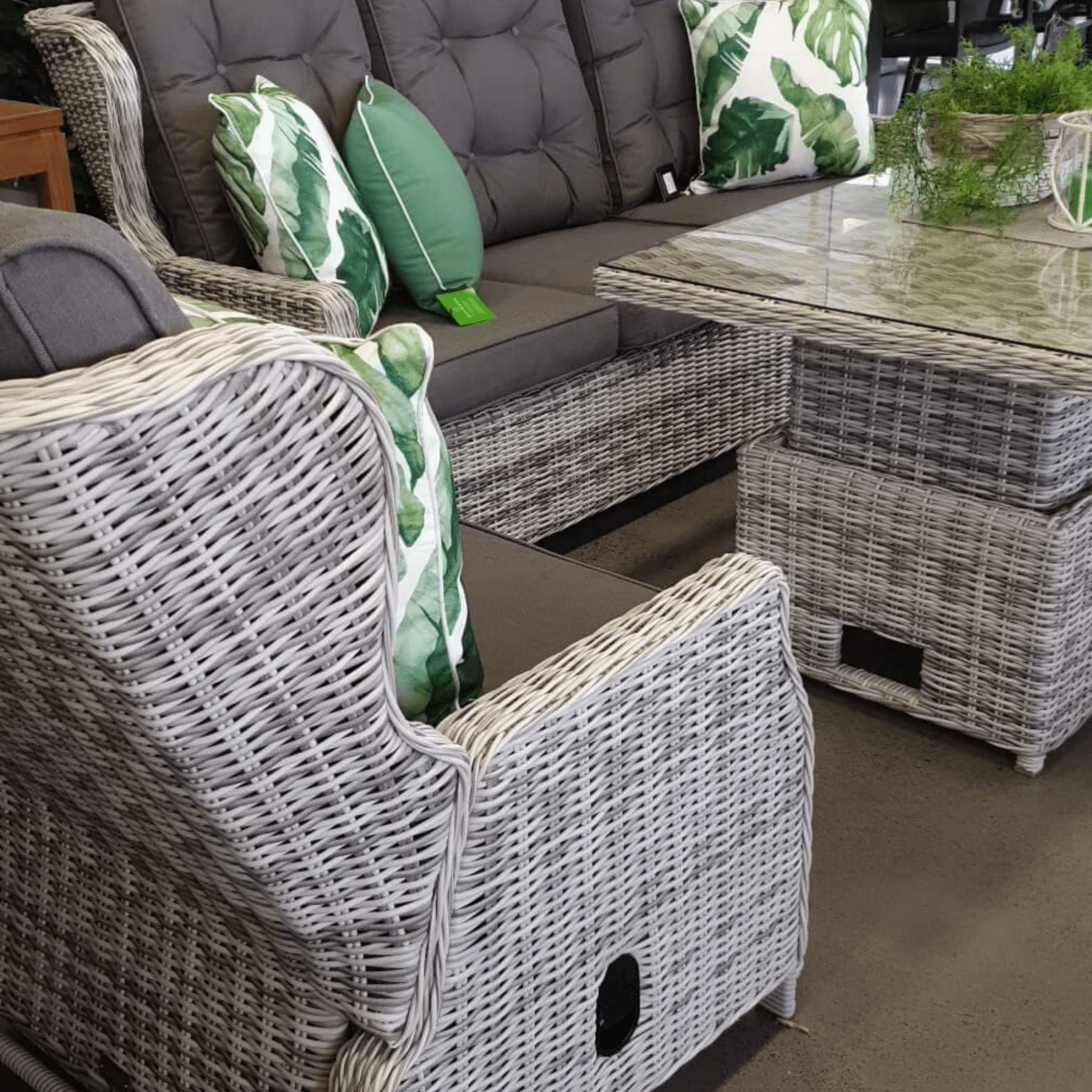 Anglesea Recliner 4pce Outdoor Wicker Lounge Set"Zen White" - Lume Outdoor Living