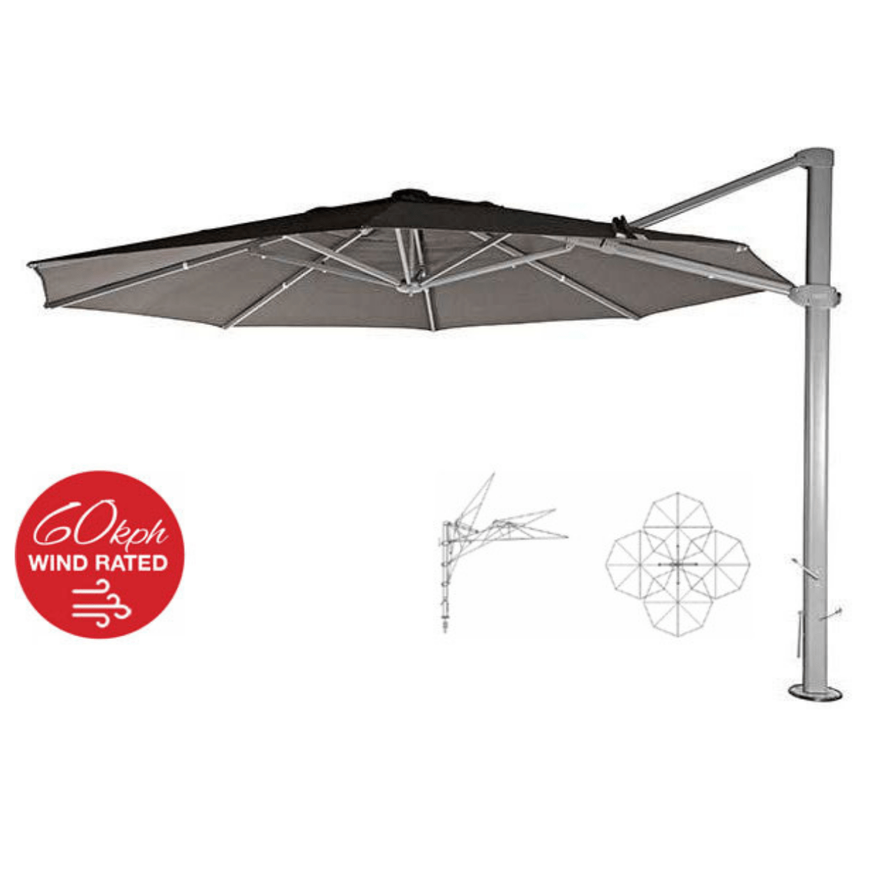 Asta Cantilever Umbrella - Sunbrella - Lume Outdoor Living