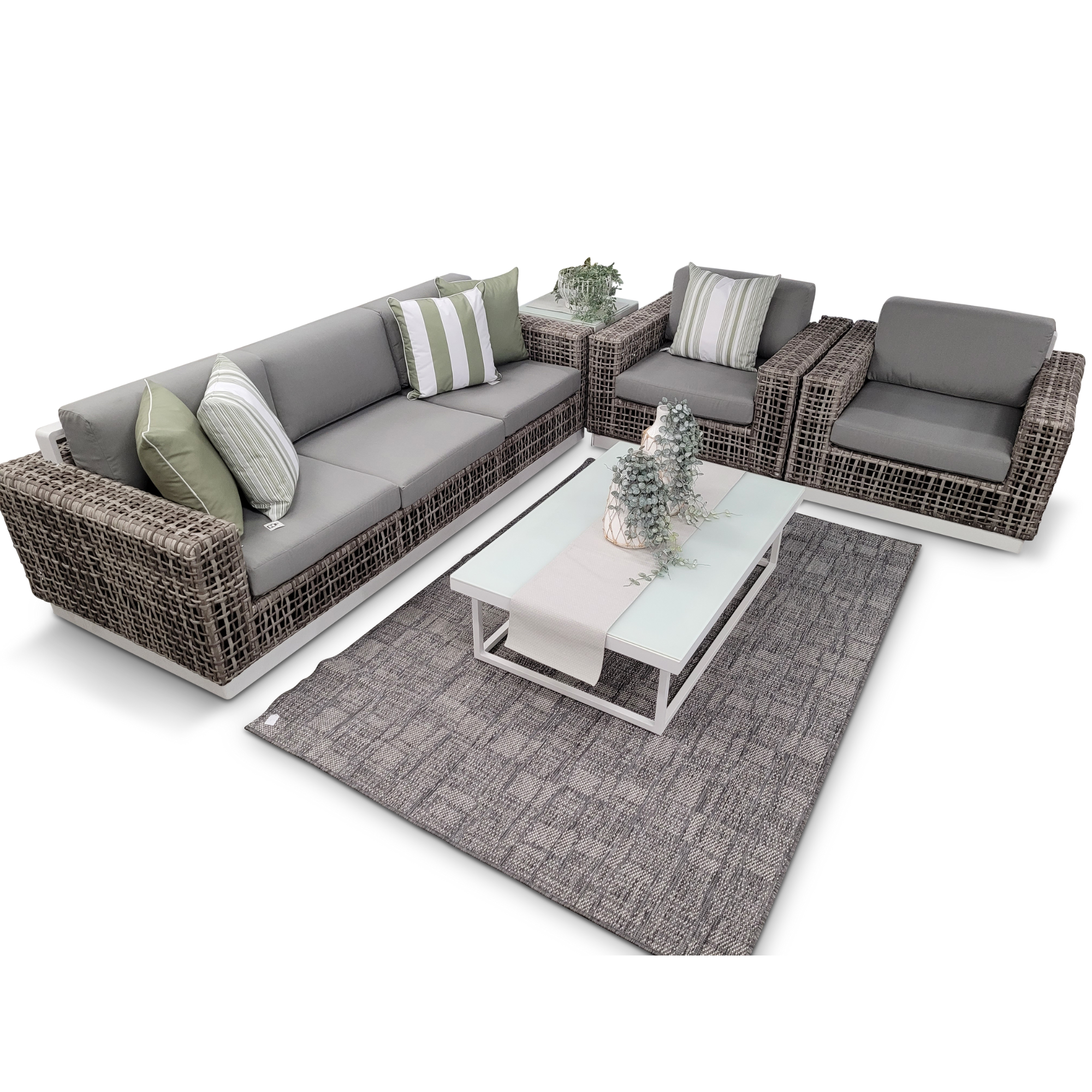 Atlanta wicker lounge - 5 piece outdoor lounge set