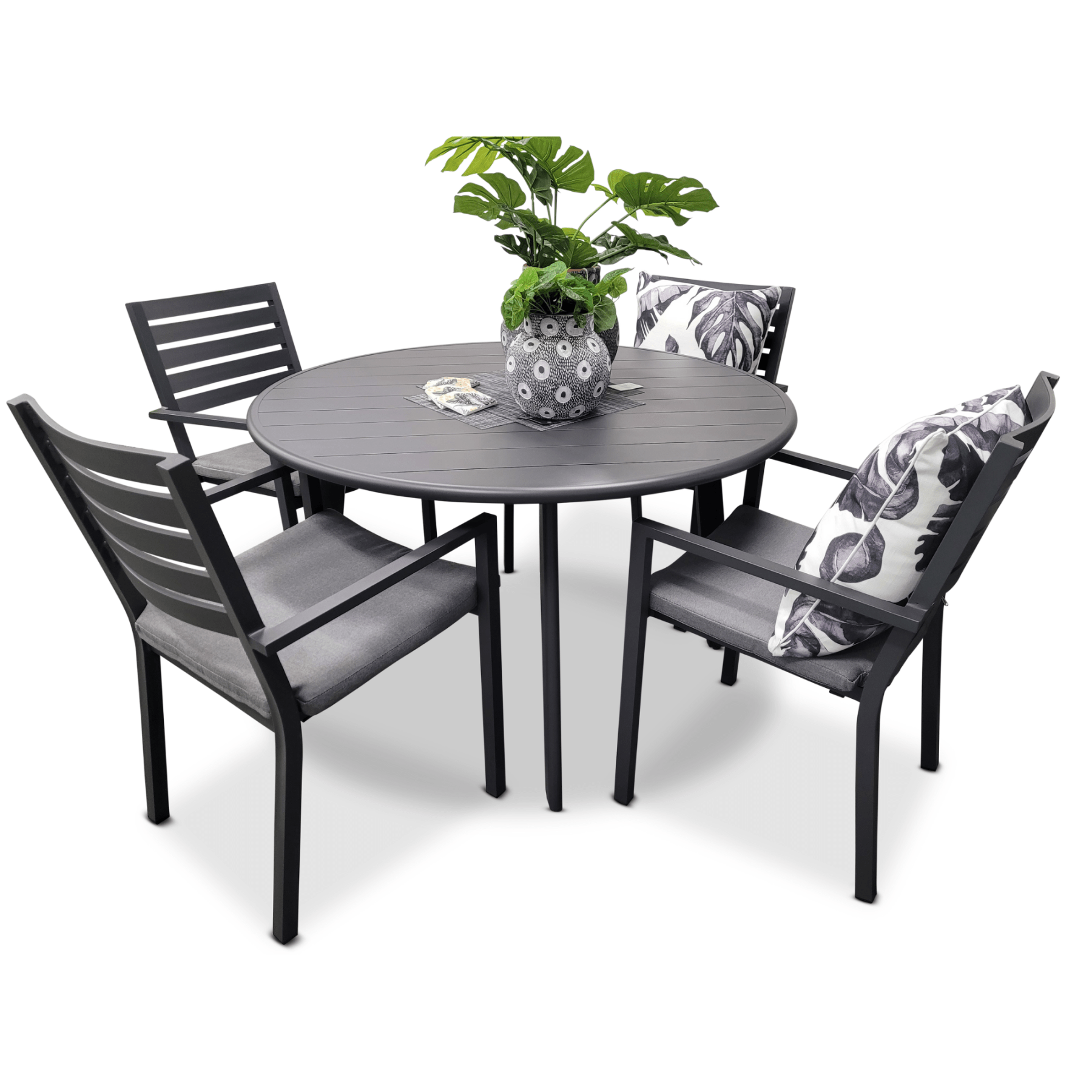 Avignon table with Mayfair chairs - 5 piece outdoor dining setting - Lume Outdoor Living