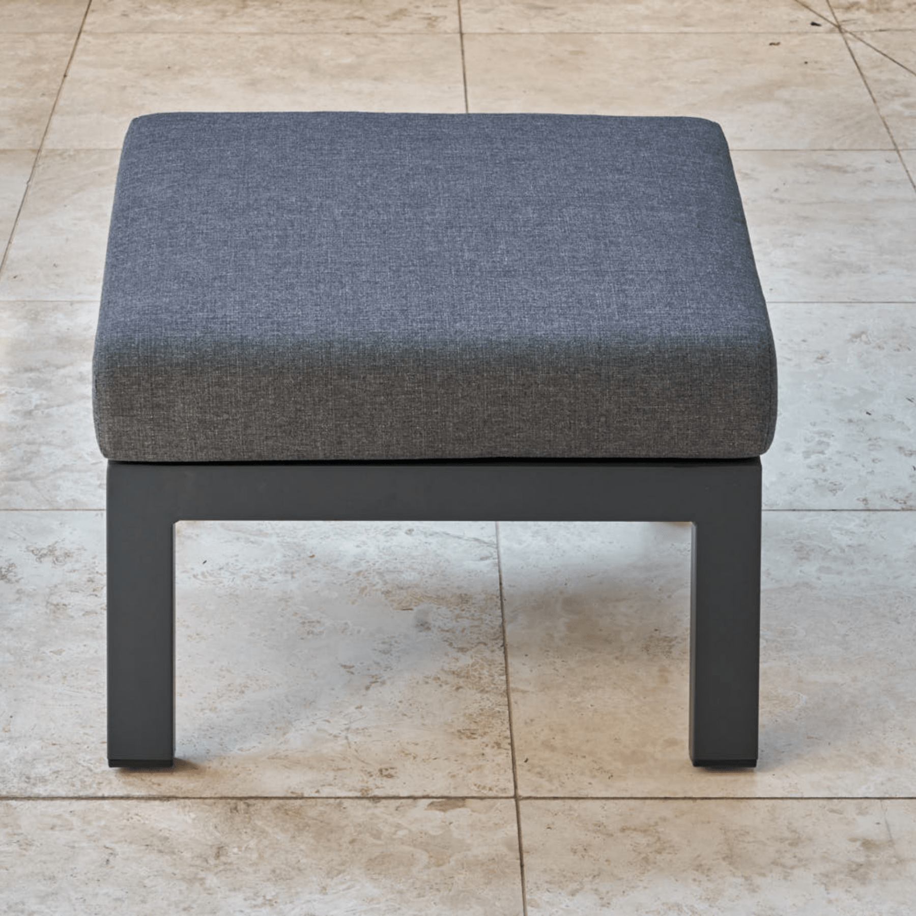 Ballina Cushion Footstool - charcoal - Lume Outdoor Living