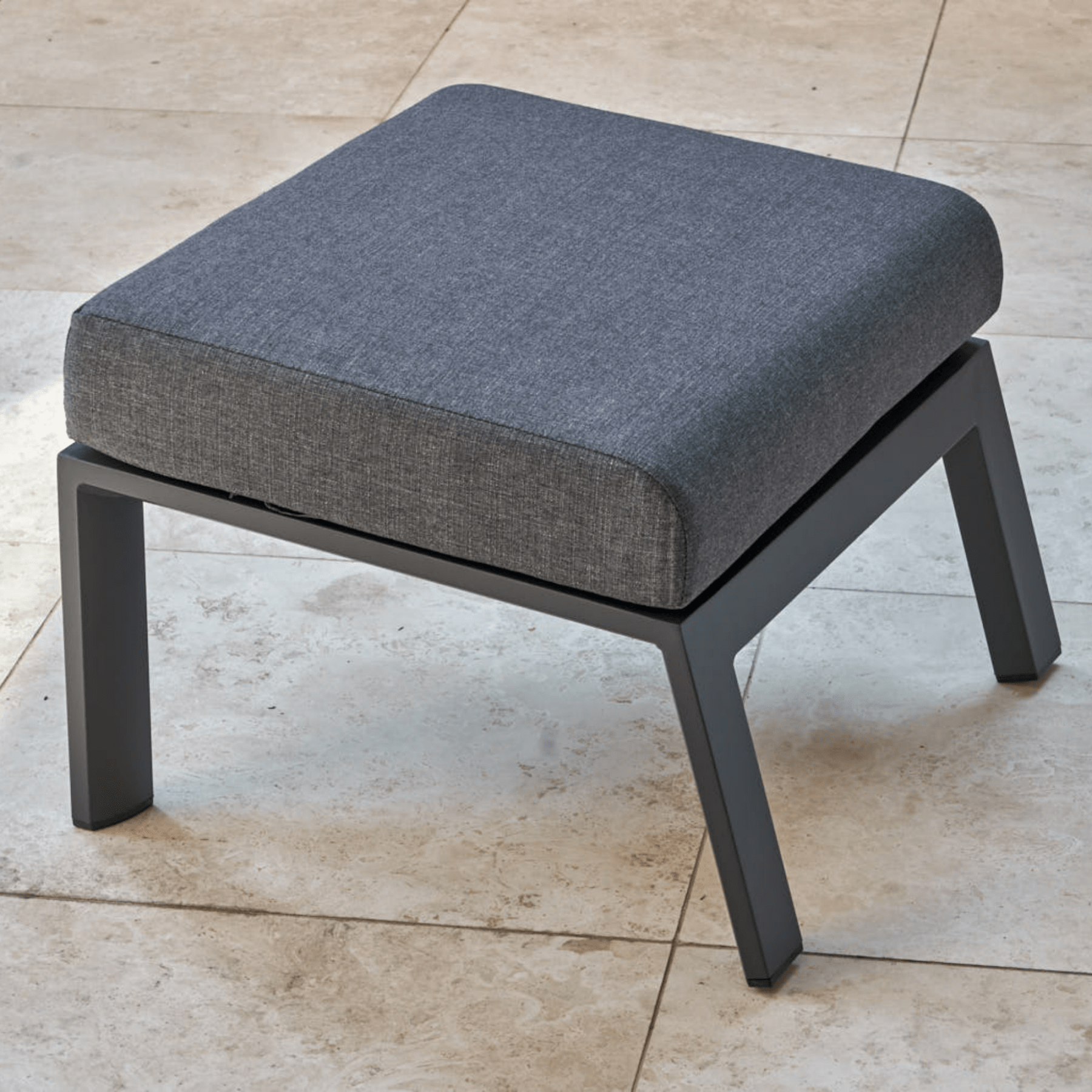 Ballina Cushion Footstool - charcoal - Lume Outdoor Living